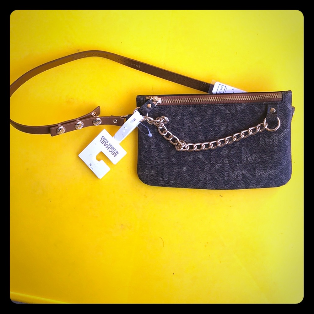 Michael Kors brown belted wallet